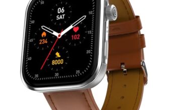 Noise ColorFit Pro 5 Max 1.96″ AMOLED Display Smart Watch, BT Calling, Post Training Workout Analysis, VO2 Max, Rapid Health, 5X Faster Data Transfer – Classic Brown