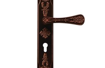 Godrej Mortise Lock | Handle Lock Set for Main & Bedroom Door| Arsa Mor 350 mm Plate Handle | 240 mm Eco Lock Body | 70 mm Eco Pin Cylinder 1CK | Antique Copper| 5 Year Warranty