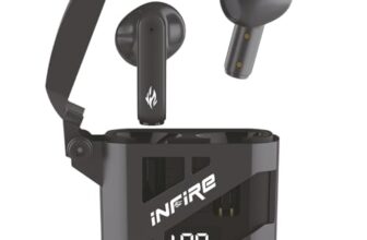 iNFiRe Firebud 64 Wireless Earbuds with 40H Playtime, Bluetooth 5.3, AI Voice Assistant, Touch Control for Calls, Music & Movies (Midnight Black)