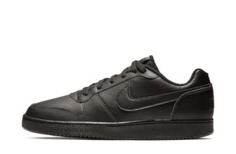 Nike Mens Ebernon Low Black/Black Basketball Shoes UK 9