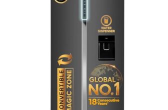 Haier 596 L 3 Star Frost Free Expert Inverter Smart Sense AI enabled 2-Door Side by Side Refrigerator (HRS-682WGKU1, Graphite Black, Magic Convertible, In-built Water Dispenser, 2026 Model)