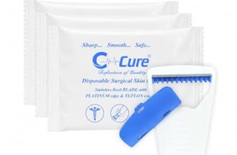 Disposable Razor For Men Pack of 3 | Surgical Skin Blade Use And Throw Shaving Razor With Safety Cap | Manual Beard And Face Grooming | Travel Friendly Stainless Steel Blade | ISO, CE Approved