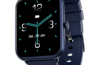 Fire-Boltt Ninja Call Pro Bluetooth Calling Smart Watch, 1.69″ HD Display, Dual Chip,AI Voice Assistant, 120+ Sports Modes, SpO2 & Heart Rate Monitor, Fitness Tracker Smartwatch for Men & Women – Blue