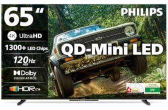 PHILIPS 164 cm (65 inches) 4K Ultra HD QLED Smart QD-Mini LED Google TV 65MLED610/94