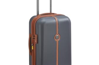 DELSEY PARIS Lucette 55 cms Small Cabin ABS/Polycarbonate Hard Sided 8 Wheels and Expandable Spinner Suitcase/Trolley Bag for Travel with TSA Lock- Anthracite