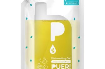 PUER Dishwashing Gel Zesty Blast 1800ml Refill Pouch | Tough Grease Removal, Toxic Free