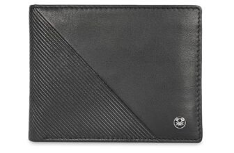 United Colors of Benetton Men RFID Protected Dragley Passcase Wallet – Black, No. of Card Slot: 12 | Debossed Passcase Wallet with Side Closure | Leather