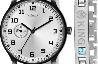 Shivark BRC-1038 Unique Formal Look Silicone Strap and King Bracelet Combo Boys Analog Watch  – For Men