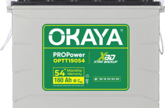 OKAYA 54 Months Warranty Tubular Inverter Battery(160 Ah, OPTT19054)