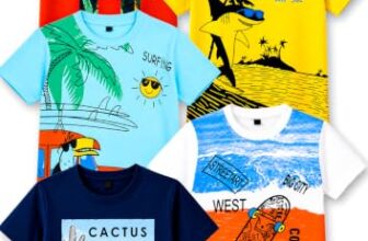 T2F Boy’s Cotton Printed Regular Fit T-Shirt(Pack of 5)