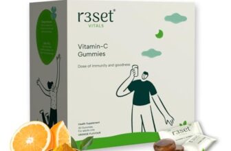 R3SET Vitamin C Gummies for Immunity & Skin Health & Glow – 30 Days