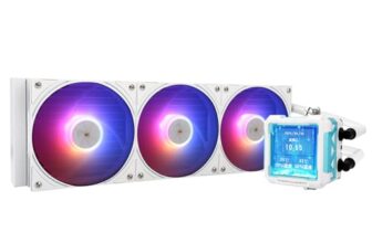 Thermalright FW PRO 360 ARGB White CPU AIO Cooler,IPS LCD Screen with 320 * 320 Resolution,for AM5&Intel 1700/1851,High-Performance 360 Specs Water-Cooled with 2.73in Removable Display