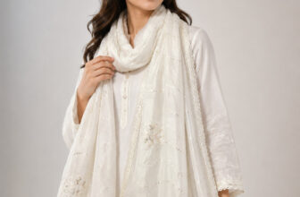 Aayat Fashion Cotton Blend Embroidered Women Dupatta