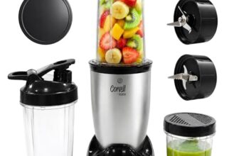 CORVELL Nutri 500W Portable Juicer Mixer Grinder, Silver, 3 Jar
