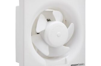 Amazon Basics Ventilation 6″ Fan | 30W | 5 Blades | 150 mm | 5.6 dB Low Noise | Window Mount | Wall Switch Control | White Plastic