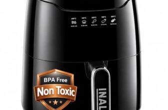 INALSA Air Fryer 4.2 ltr|1400 W with Air Crisp Technology|Temperature & Timer Control|8 Preset Menu & Digital Display|Air fry, Bake,Roast,Reheat,Dehydrate|Airfryer Recipe book(Tasty Fry Digital)