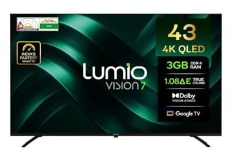 Lumio Vision 7 109 cm (43 inches) 4K Ultra-HD Smart QLED Google TV FTW1-ADSG