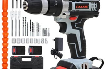 IZOM IZ-CDK-20V Cordless Drill Machine Kit With Multiple Torque Settings & A Keyless Chuck for Automatic Spindle Locking