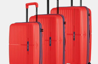 NASHER MILES Springfield Hard-Sided Polypropylene Luggage Set of 3 Trolley Bag for Travel Cabin & Check-in Set 8 Wheels – 28 inch