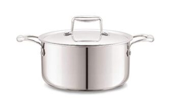 Cello Tri-Ply 20 cm Stainless Steel Cookware Casserole, 3 LTR | Tri-Ply Bottom Casserole with SS Lid | Induction and Gas Stove Friendly | for Biryani/Pulao/Halwa/Curries | Silver