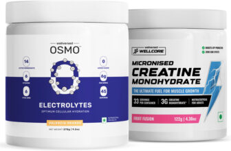 Wellcore Performance Combo Pack | OSMO Electrolytes + Creatine(270 g, 122 g, Valencia Orange, Fruit Fusion)