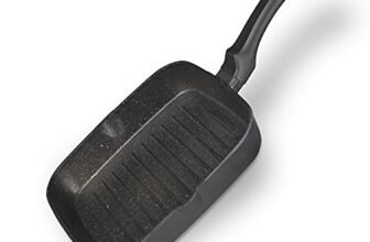 BERGNER Senator Diecast Aluminium Non-Stick Square Grill Pan (Black, 24cm)