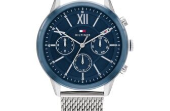 Tommy Hilfiger Morrison Quartz Multifunction Blue Dial Silver Stainless Steel Strap Watch for Men