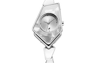 Fastrack Younique Quartz Analog Silver Dial Metal Strap Watch for Girls-NS6279SM01