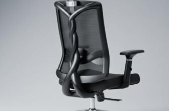 Ergo throne Spiralflex Ergonomic Office Chair for Work | Multi-Lock Synchro Tilt Mechanism | 4 Year Warranty | 3D Armrest | Adjustable Lumbar (Grey, 3 Position Lock)