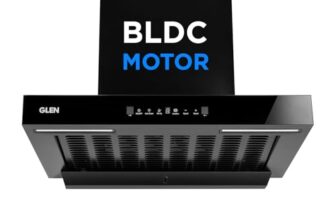 Glen Hood Selena BLDC 60 Black Filterless Kitchen Chimney 60cm | 1400 m³/hr Suction Capacity | BLDC Motor| Aeration Technology | Touch & Gesture Control |1-Year Comprehensive Warranty and 7-Year Motor