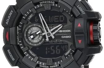 Casio G-Shock GA-400-1BHDR Black & Red Analog-Digital Dial Black Resin Strap Men’s Watch Shock and 200M Water Resistant G566