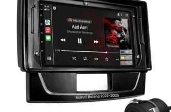 Modorwy Maruti Baleno 2022 Original 9inch HD QLED Car Android Stereo | 2GB RAM & 32GB ROM | OS 13 Double Din Car Multimedia Player | incl. AHD Rear Camera & Frame with -1 Year Warranty