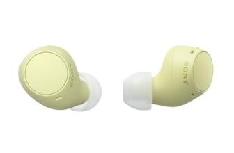 Sony WF-C510 Wireless Bluetooth Earbuds with Mic, TWS, in Ear, Ambient Sound Mode, Small and Comfortable, IPX4, Quick Charge, Multipoint Connectivity, Customized EQ, Up to 22 Hours Battery- Yellow