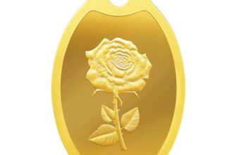 MMTC PAMP 24K 999.9 Purest Rose Engraved Gold Pendant, 2 Gram gold bar & coin, LBMA Certified