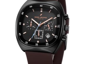 Daniel Hechter Paris Bercy Collection Modern Chronograph Watch for Men with Square Dial and Silicon Band-DHM1001