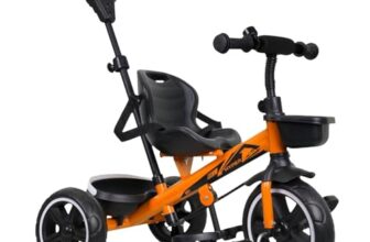 Luusa® Rx500 Kids Tricycle with Parental Control, Seat and seat Belt for Age Group 2+ Years Carrying Capacity Upto 25-KGS Proudly Made in India (Orange)