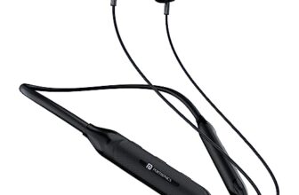 Portronics Harmonics Z7 Bluetooth Wireless in Ear Earphones with Upto 40 Hours Playback, 10mm Dynamic Driver, Gaming Mode, High Bass, IPX4 Water and Sweat Resistant, Type C Fast Charging(Black)