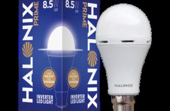 HALONIX Led rechargeable emergency led light 8.5W B22 Cool White bulb 4 hours Bulb Emergency Light(White)