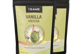 TE-A-ME Vanilla + Matcha Green Tea Powder – 100g (66 Servings) | 50g – Pack of 2 | Make Delicious Flavoured Matcha Vanilla Latte | 100% Natural | Ceremonial Grade
