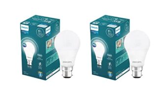 Philips Motion Sensor B22 LED Bulb | Motion Sensor Light for Home | Motion and Ambient Sensor LED Bulb | Crystal White, Pack of 2