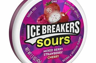 Ice Breakers Sours Mixed Berry, Strawberry, 42 g