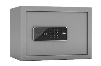 Godrej Security Solutions Forte Pro 15 Litres Digital Electronic Safe Locker for Home & Office with Motorized Locking Mechanism (Light Grey)