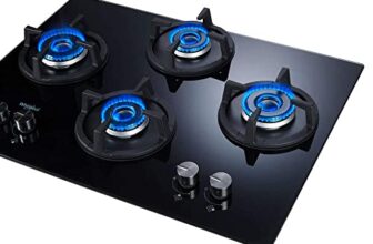 Whirlpool 70cm 4 Burner Auto Ignition Hob | ELITE HYBRID 704 MT EC | 8mm Toughened Glass | SABAF Burners | 10 Year Glass & 5 Year Burner Warranty | Black