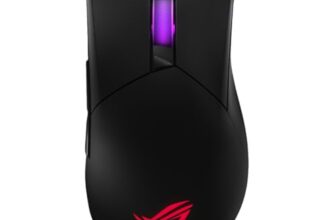 ASUS ROG Gladius III Core Gaming Mouse, Ergonomic, 12000 DPI Optical Sensor, ROG Micro Switches, Push-Fit Switch Socket, 5 Memory Profiles, Aura Sync RGB