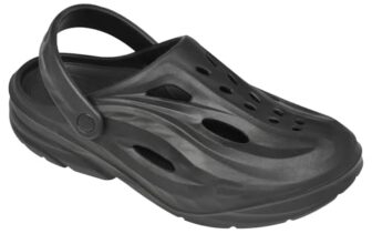 Impakto by Ajanta Men’s Classic Casual Clogs/Sandals with Adjustable Back Strap for Adult | Comfortable & Light Weight | Stylish & Anti-Skid | Waterproof & Daily Mules for Gents/Boys Black