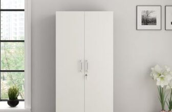 Spacewood Optima Wardrobe | 3 Year Warranty | Almirah, Cupboard, Almari, 2 Door Wardrobe, 1 Hanging Space|Engineered Wood| Kingston White