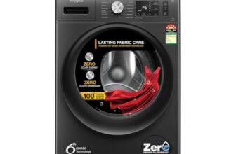 Whirlpool 9 Kg Ozone Technology 5 Star Inverter Front Load Fully Automatic Washing Machine with In-Built Heater (XO9012BYM52E, Midnight Grey, 100+ Tough Stains, 1400 RPM)