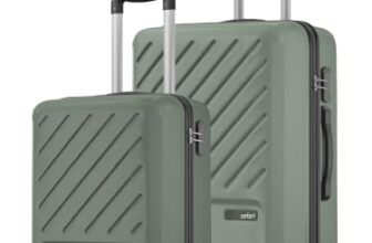 Safari Symphony Set of 2 Trolley Bag Hard Case Polypropylene, 8 Spinner Wheels, 360 Degree Wheeling Carry on Luggage, Travel Bag, Suitcase for Travel, Trolley Bags for Travel, Thyme Green