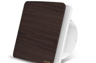 Polycab Freshly Prime 150mm Air Exhaust fan for Kitchen, Bathroom | Noiseless, Sleek Design Easy to Clean | High Speed, Powerful Motor, 100% Copper Winding, 3 Year Warranty【Wood Finish】