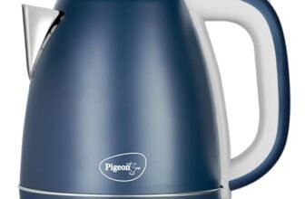 Pigeon Tesla Electric Kettle 1.5 L, 1300 Watt, Stainless Steel Body with Auto Shut-off Feature Used for Boiling Water – (Matt Blue)